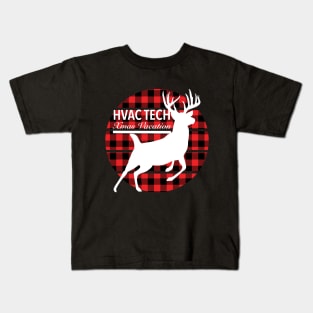 Hvac Tech Xmas Vacation Flannel Kids T-Shirt